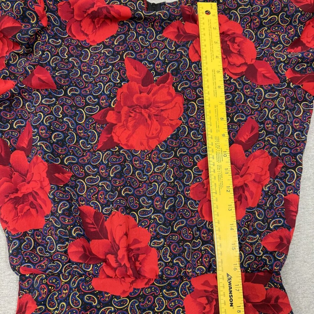 70's Kono New York Drop Waist Dress Midi 3/4 Sleeve Medium - Picture 5 of 10